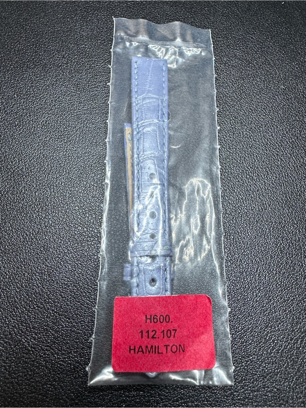Hamilton 14mm Genuine Crocodile Light Blue Leather Watch Strap H600.112.107